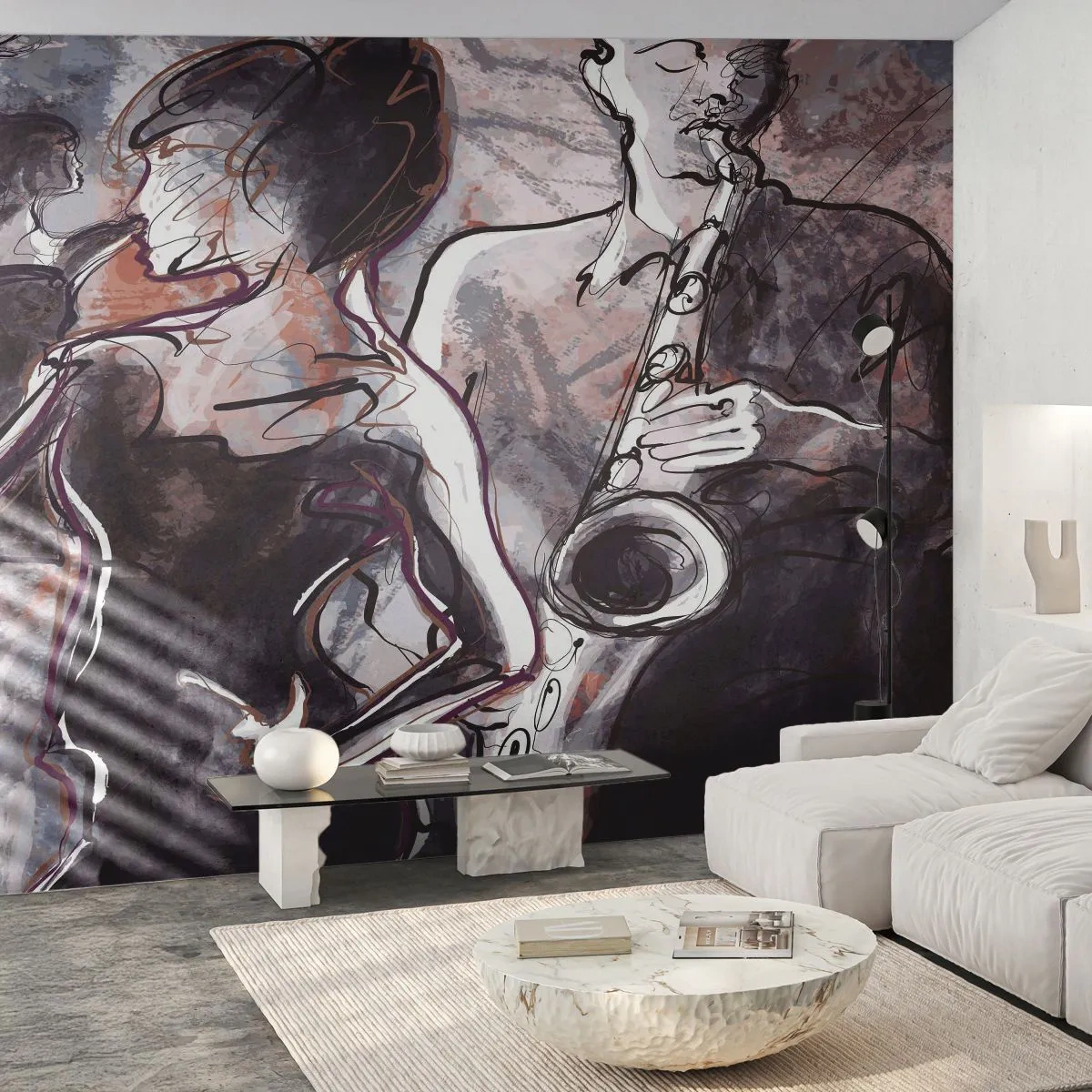 Papier Peint Photo Standard Eco - Ne faire qu'un avec la musique - Musique, le jazz, Danse - 500x350 cm