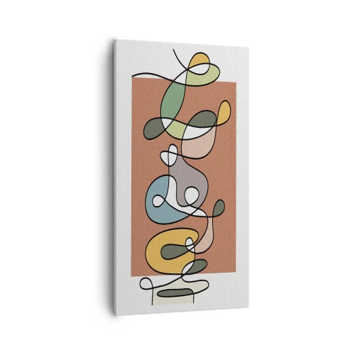 Impression sur toile - Image sur toile - Abstraction : danse colorée - 55x100 cm