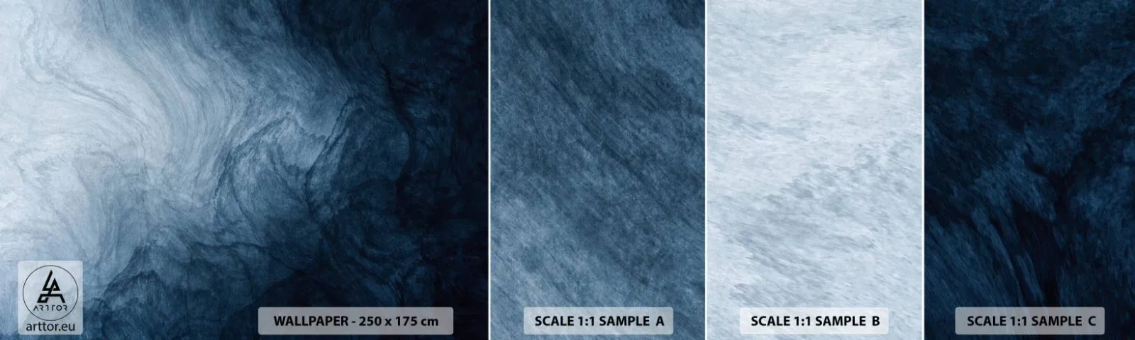 Échantillon De Papier Peint Standard Eco - Atteindre en profondeur - Abstraction, Morceau, Art moderne - 100x30 cm