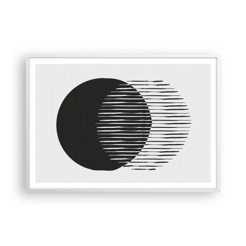 Affiche dans un cadre blanc - Poster - Son alter ego - 100x70 cm