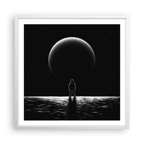 Affiche dans un cadre blanc - Poster - Face à face - 60x60 cm