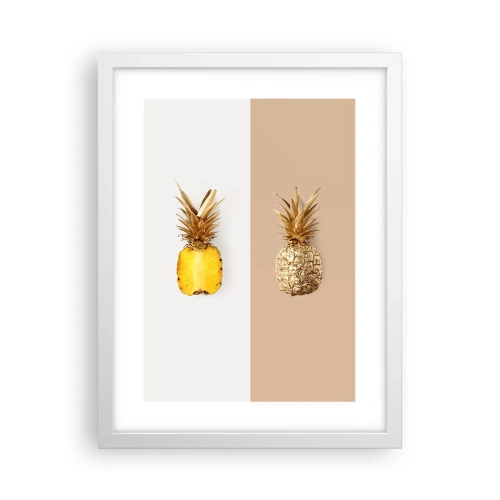 Affiche dans un cadre blanc - Poster - Ananas pour nous - 30x40 cm