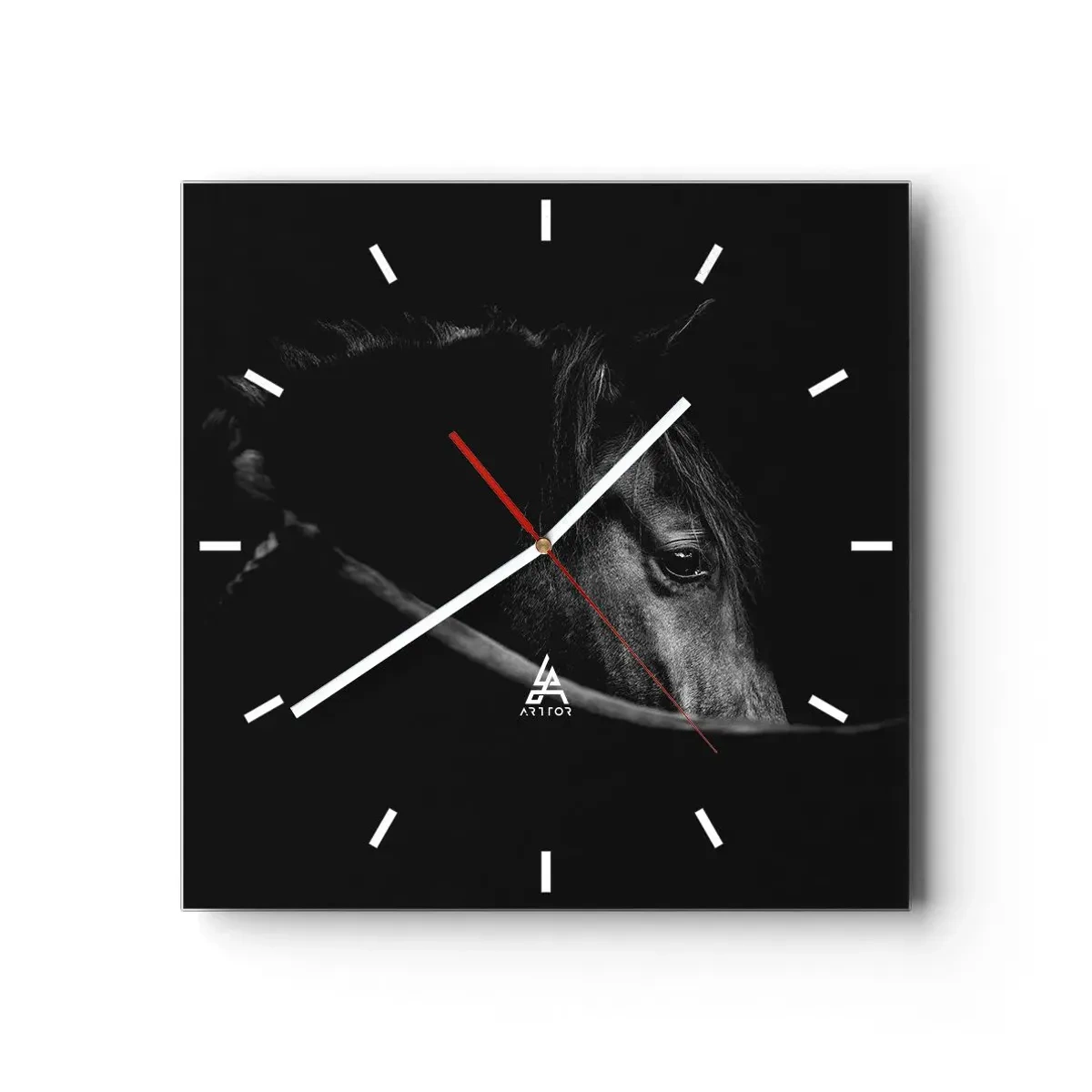 Horloge murale - Pendule murale - Prince Noir - 40x40 cm
