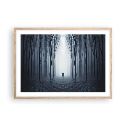 Affiche dans un chêne clair - Poster - Tout est simple et clair - 70x50 cm