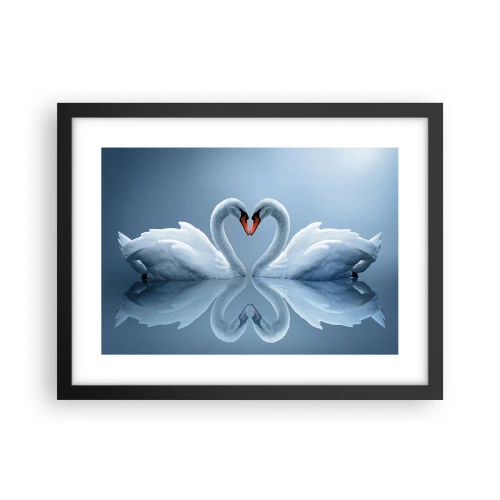 Affiche dans un cadre noir - Poster - Le temps de l'amour - 40x30 cm