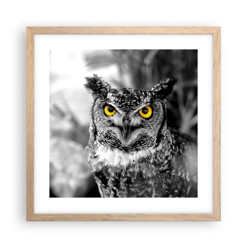 Affiche dans un chêne clair - Poster - Rien ne se cachera - 40x40 cm