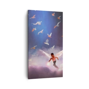 Impression sur toile - Image sur toile - Il faut de l'imagination et du courage - 45x80 cm