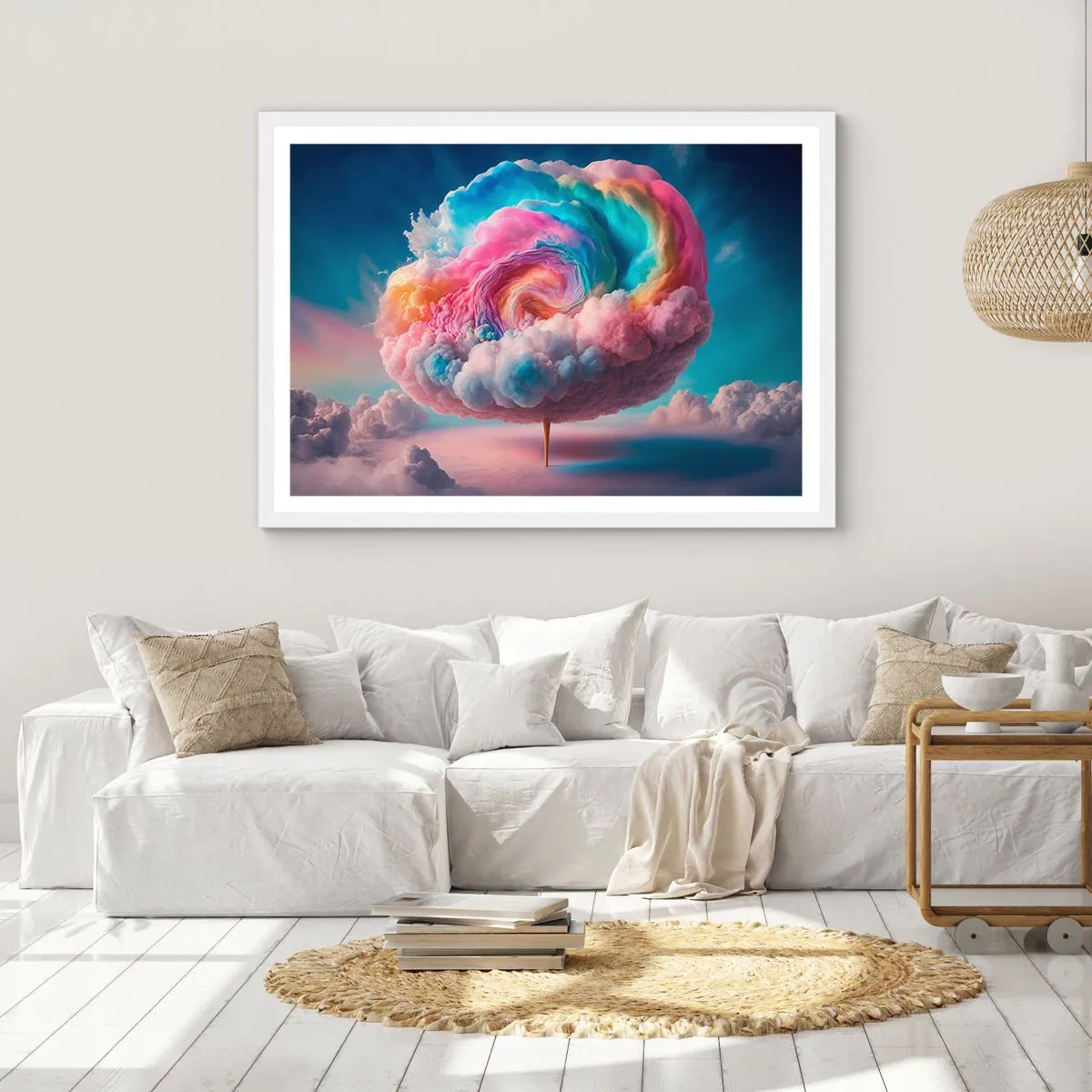 Affiche dans un cadre blanc - Poster - Le rêve d'un parc d'attractions - 70x50 cm