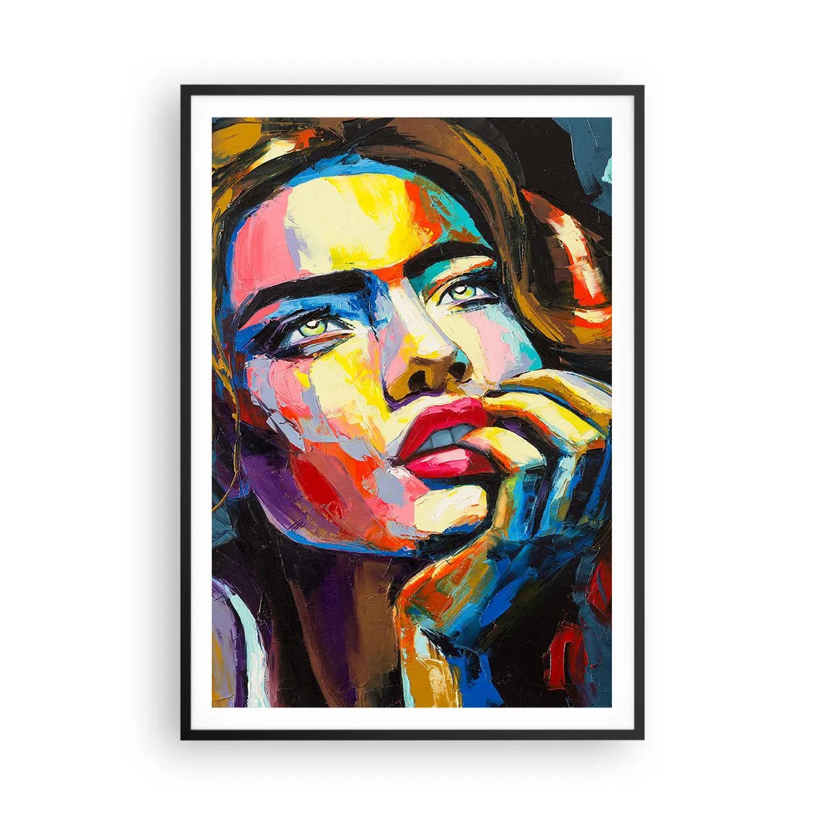 Affiche dans un cadre noir - Poster - Les rêves volent dans le ciel comme des oiseaux - 70x100 cm