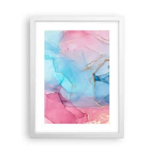 Affiche dans un cadre blanc - Poster - Rencontre et mélange - 30x40 cm