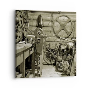 Impression sur toile - Image sur toile - Dans le hangar de l'oncle Władek - 30x30 cm