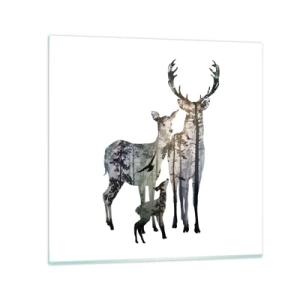 Impression sur verre - Image sur verre - Photographie de famille - 30x30 cm