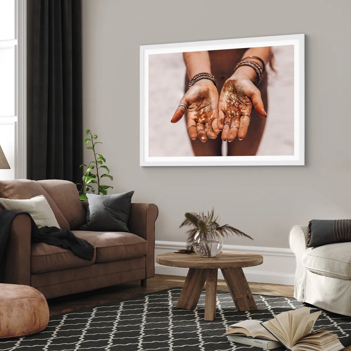 Affiche dans un cadre blanc - Poster - Un don pour vous - 70x50 cm