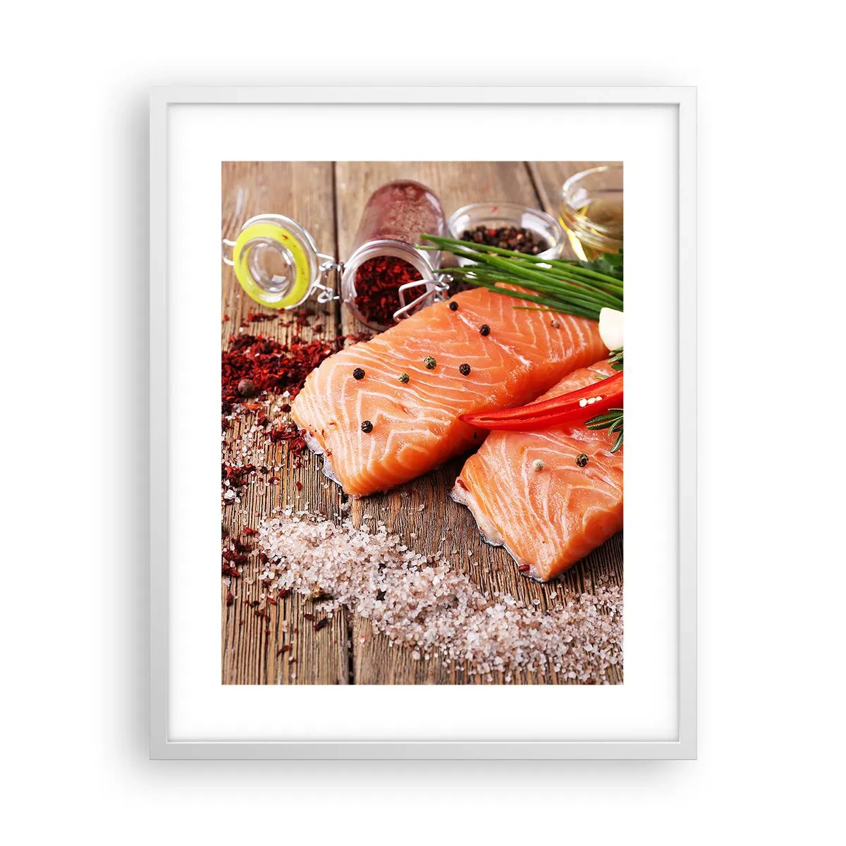 Affiche dans un cadre blanc - Poster - Aventure norvégienne dans la cuisine - 40x50 cm