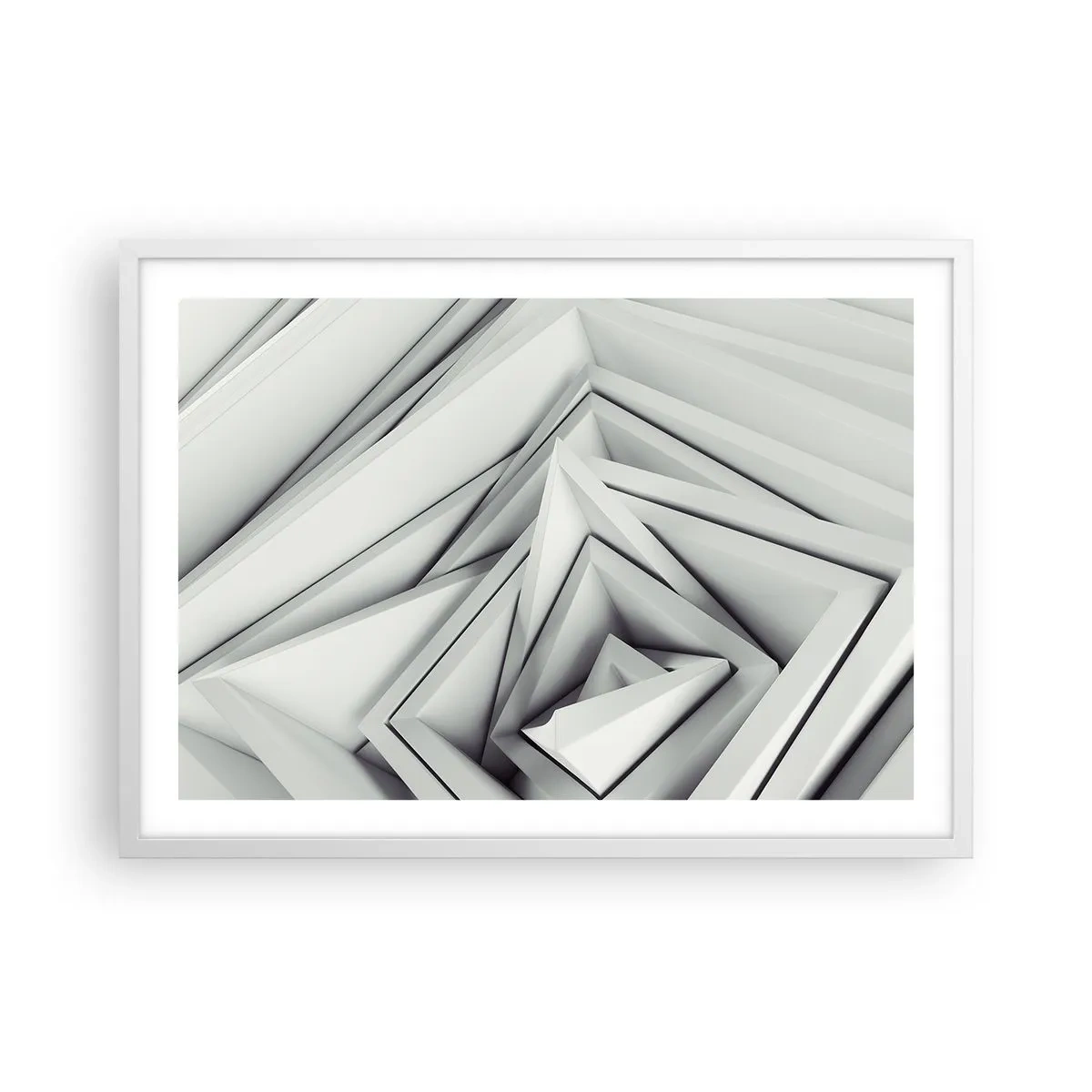 Affiche dans un cadre blanc - Poster - Bourgeon d’angles vifs - 70x50 cm
