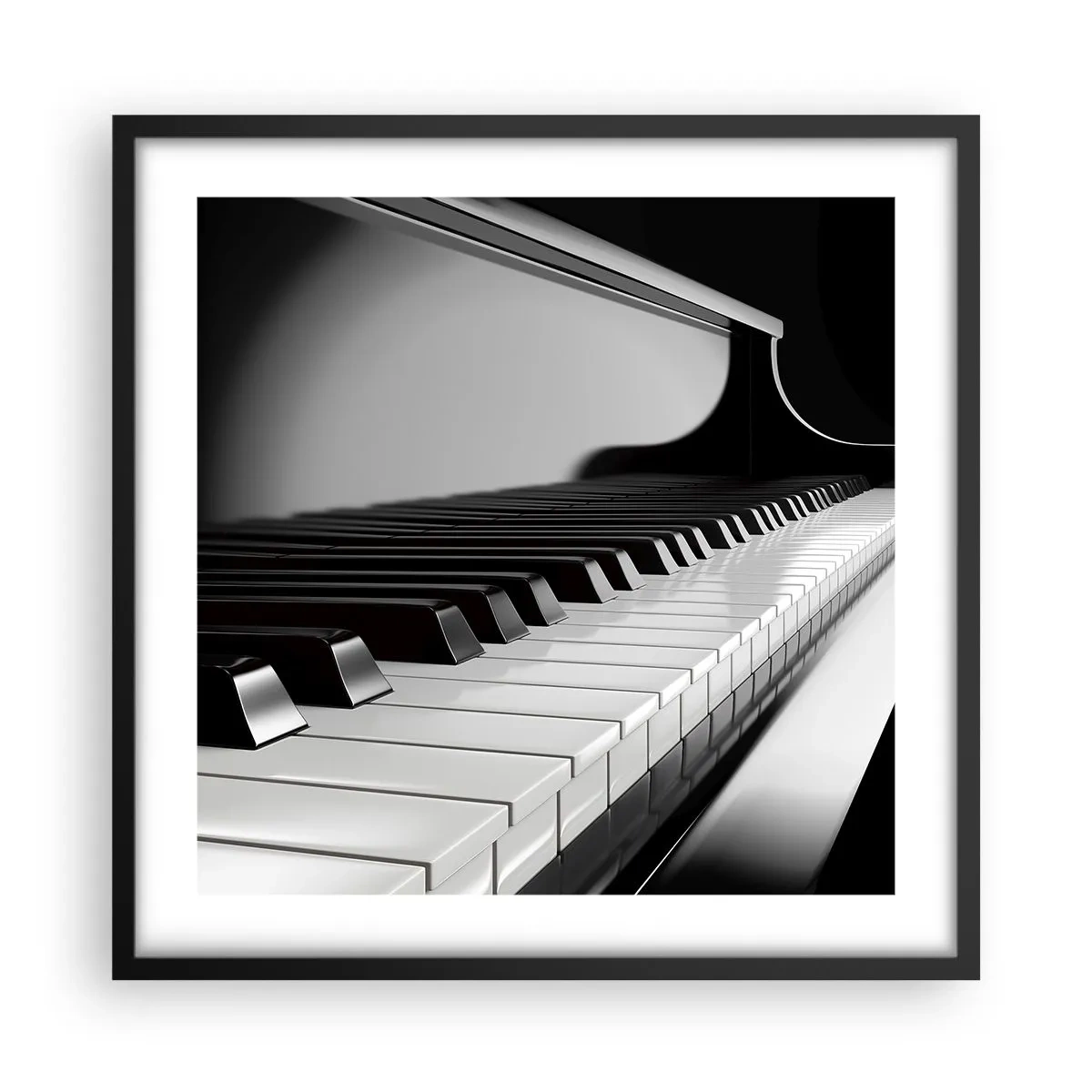 Affiche dans un cadre noir - Poster - Harmonie des formes et des couleurs - 50x50 cm