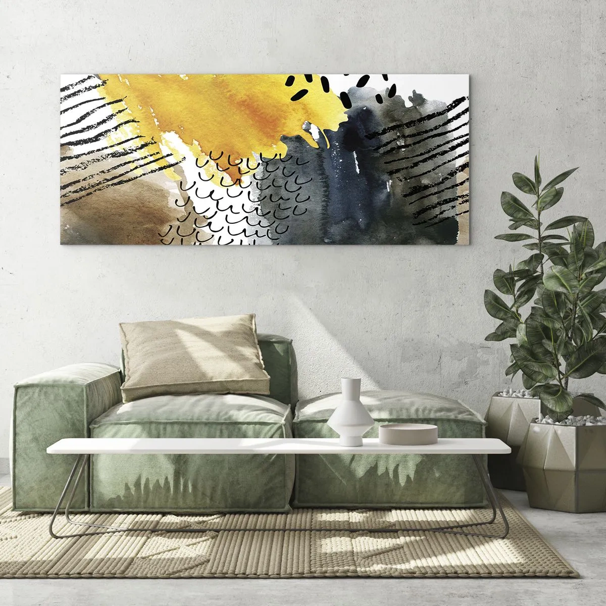 Impression sur verre - Image sur verre - Rencontre des éléments - 100x40 cm