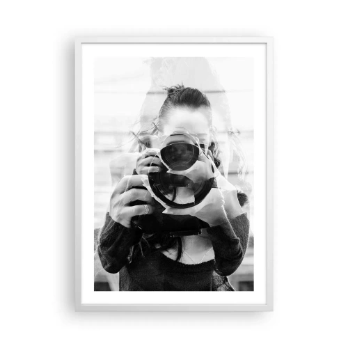 Affiche dans un cadre blanc - Poster - Créateur et matériel - 50x70 cm