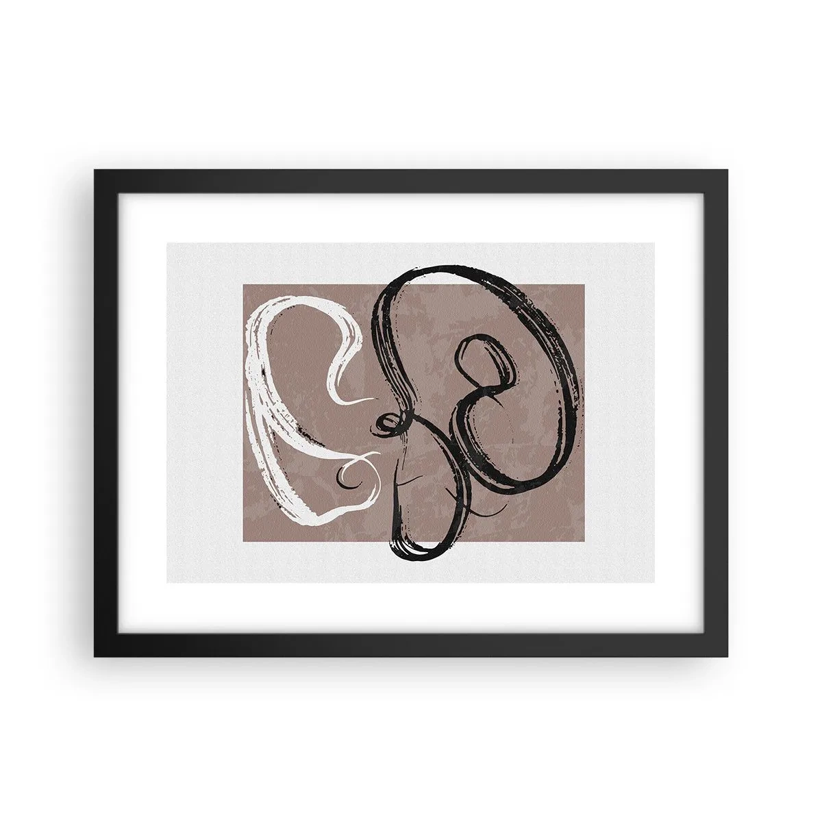 Affiche dans un cadre noir - Poster - Composition – la recherche de la plénitude - 40x30 cm