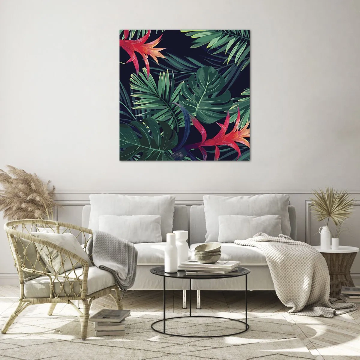 Impression sur verre - Image sur verre - immergé dans la nature - 70x70 cm