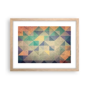Affiche dans un chêne clair - Poster - République des triangles - 40x30 cm