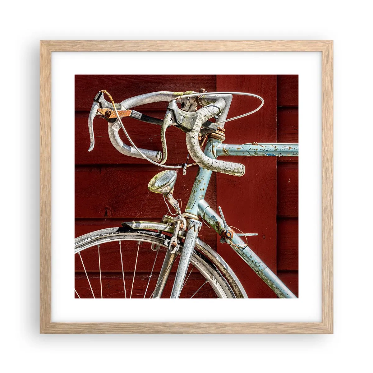 Affiche dans un chêne clair - Poster - Construit pour la victoire - 40x40 cm