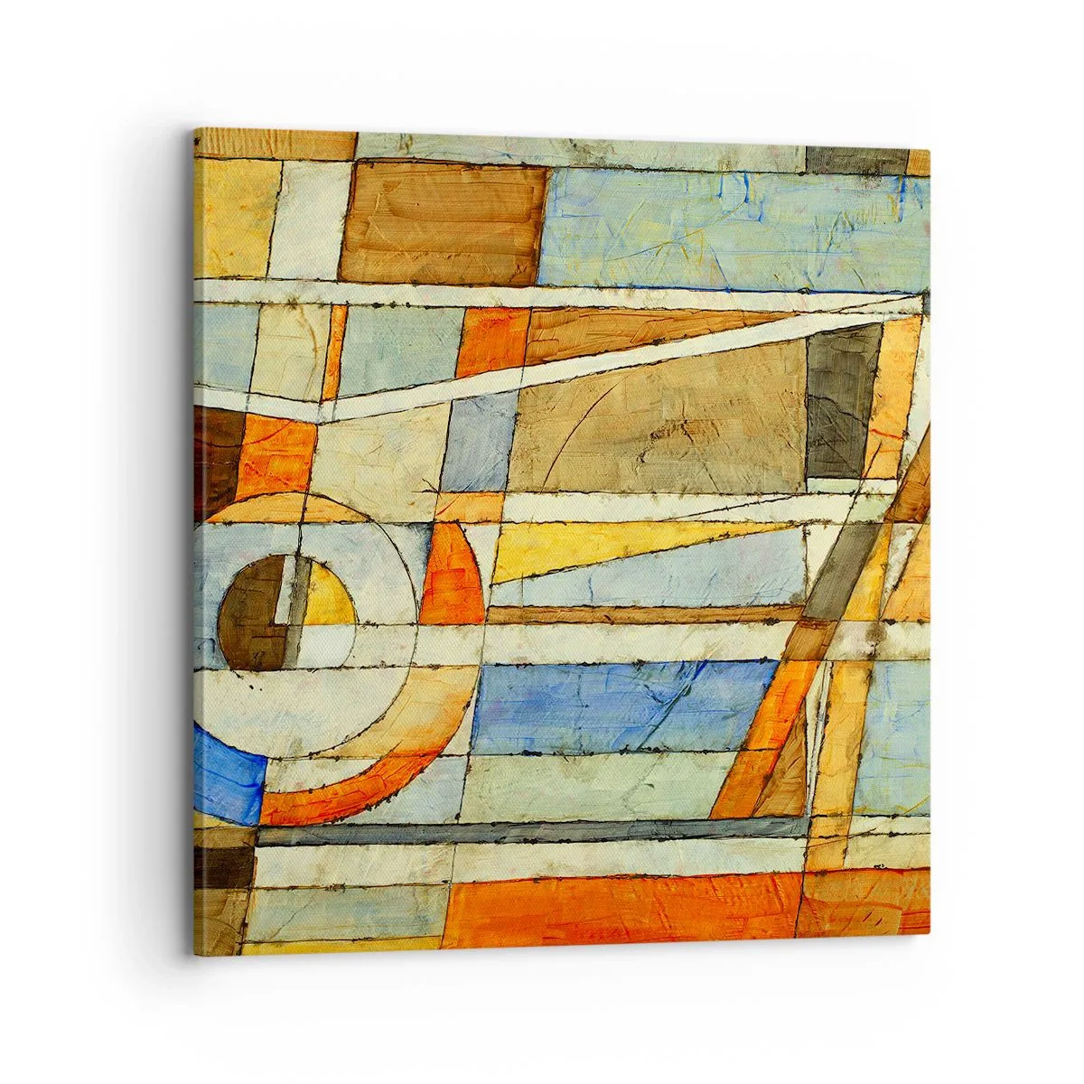 Impression sur toile - Image sur toile - Cubisme sur le chantier - 70x70 cm