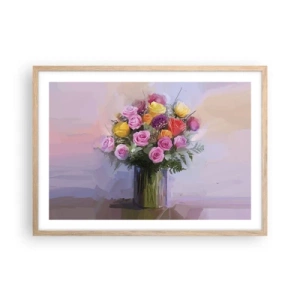 Affiche dans un chêne clair - Poster - Beauté conservée - 70x50 cm