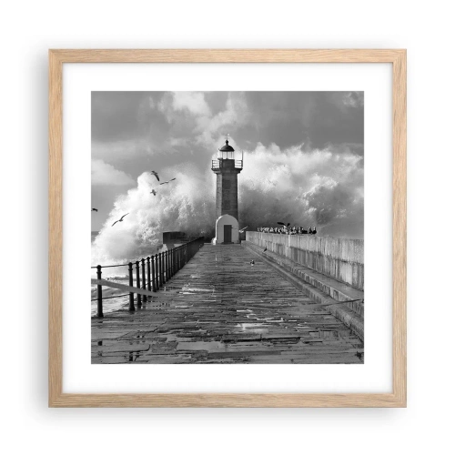 Affiche dans un chêne clair - Poster - Sans peur - 40x40 cm