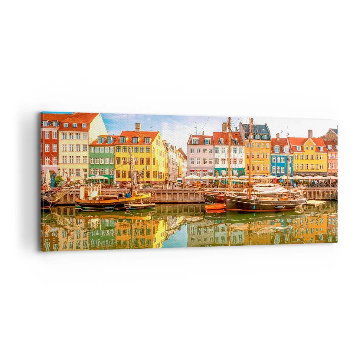 Impression sur toile - Image sur toile - Aussi lisse qu'un miroir au-dessus de l'eau - 100x40 cm