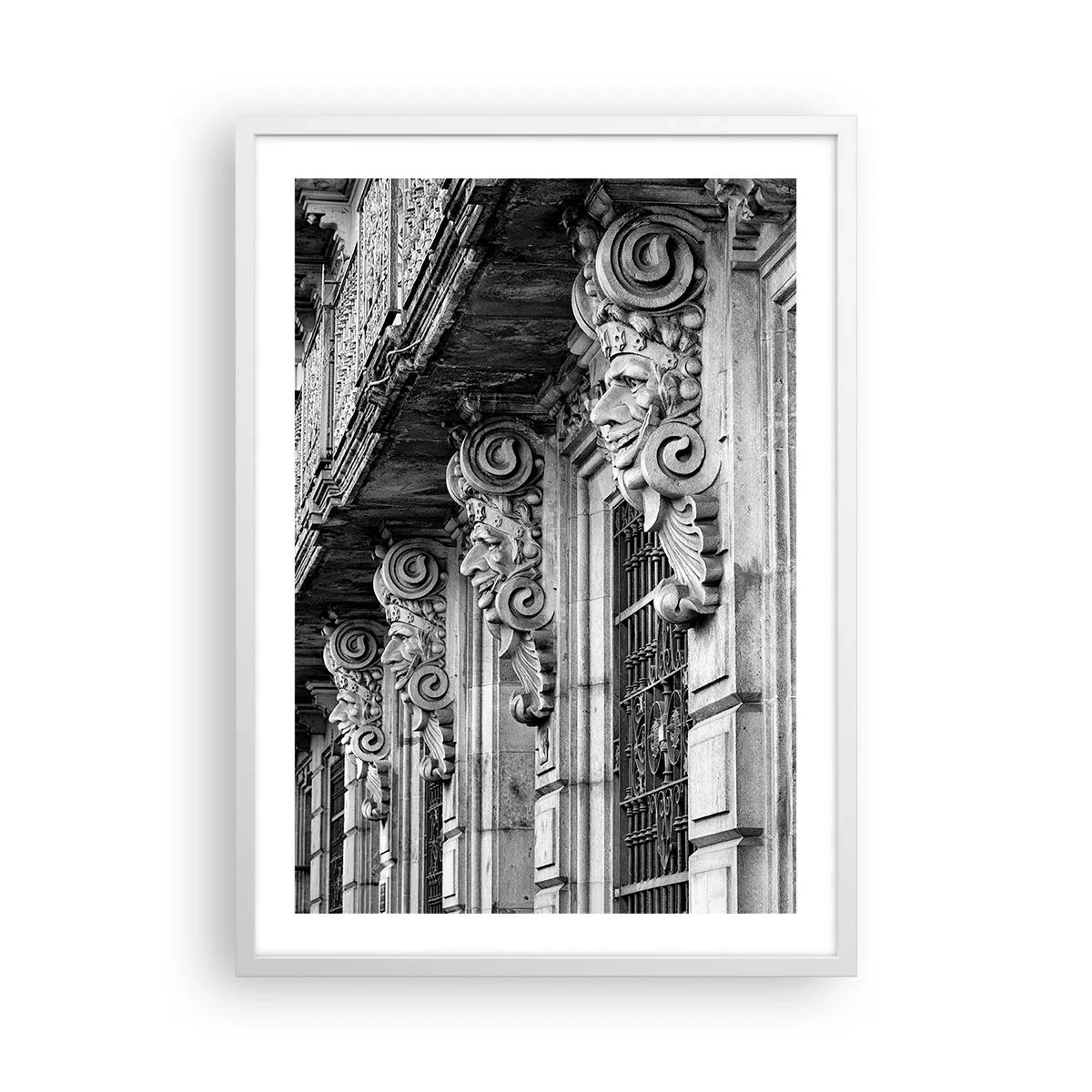 Affiche dans un cadre blanc - Poster - Incroyable Barcelone - 50x70 cm