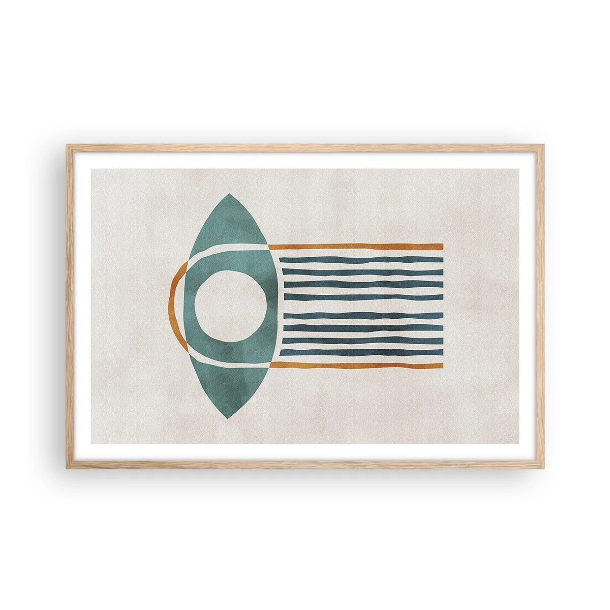 Affiche dans un chêne clair - Poster - Signes et rituels - 91x61 cm