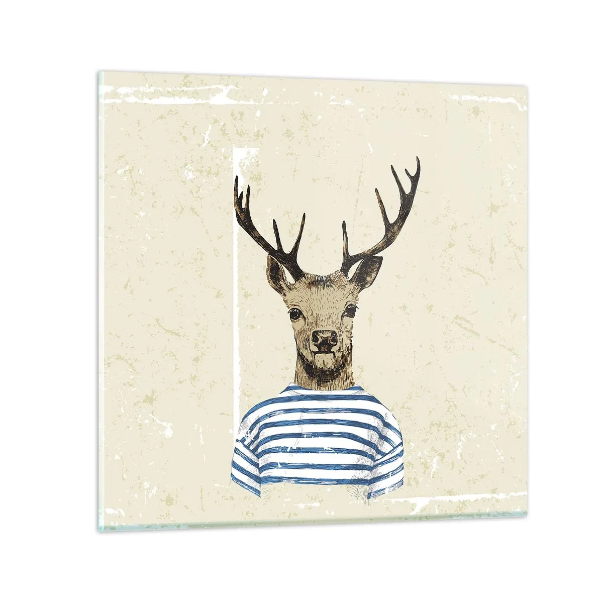 Impression sur verre - Image sur verre - Parce que j'aime les chemises rayées - 70x70 cm