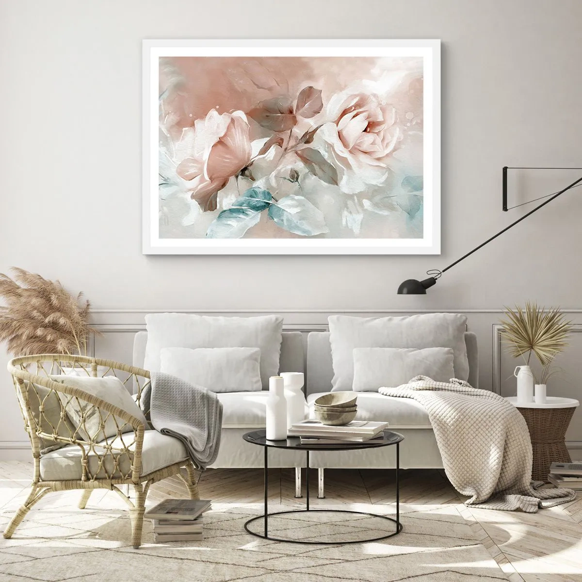 Affiche dans un cadre blanc - Poster - L'esprit du romantisme - 100x70 cm