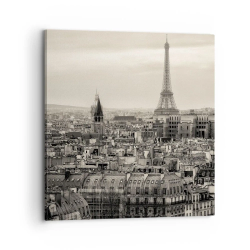 Impression sur toile - Image sur toile - Sur les toits de Paris - 70x70 cm