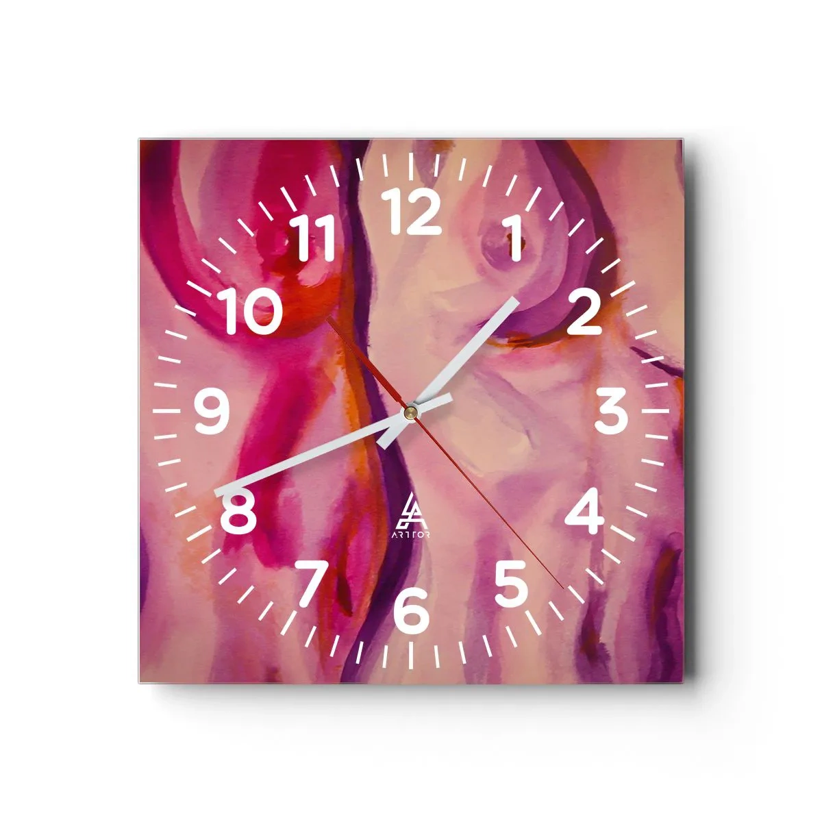 Horloge murale - Pendule murale - Ode à la féminité - 30x30 cm