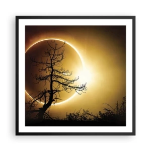 Affiche dans un cadre noir - Poster - Éclipse totale - 60x60 cm