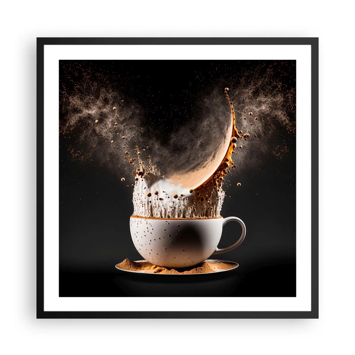 Affiche dans un cadre noir - Poster - Une explosion de saveur - 60x60 cm