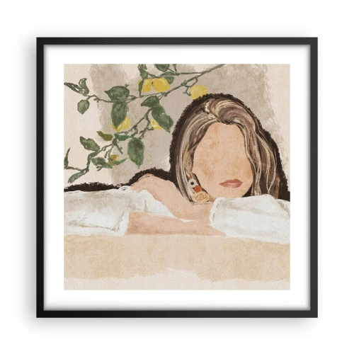 Affiche dans un cadre noir - Poster - La beauté du sud - 50x50 cm
