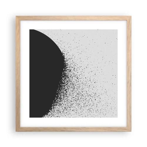 Affiche dans un chêne clair - Poster - Mouvement des molécules - 40x40 cm
