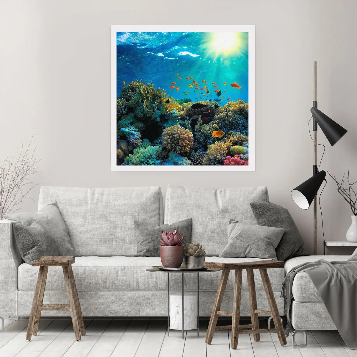 Affiche - Poster - Trésor sous-marin - 40x40 cm