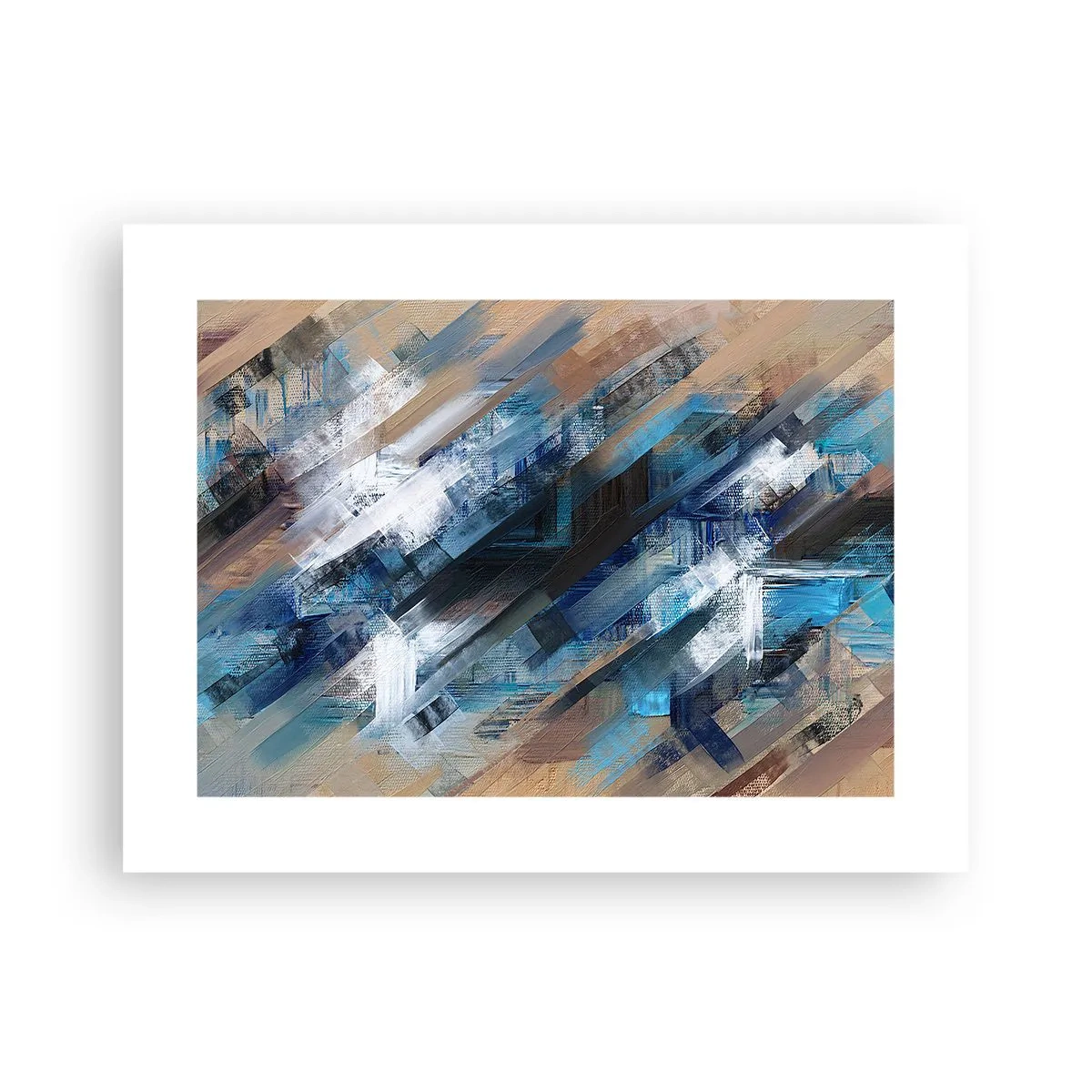 Affiche - Poster - Diagonale de bleus - 40x30 cm
