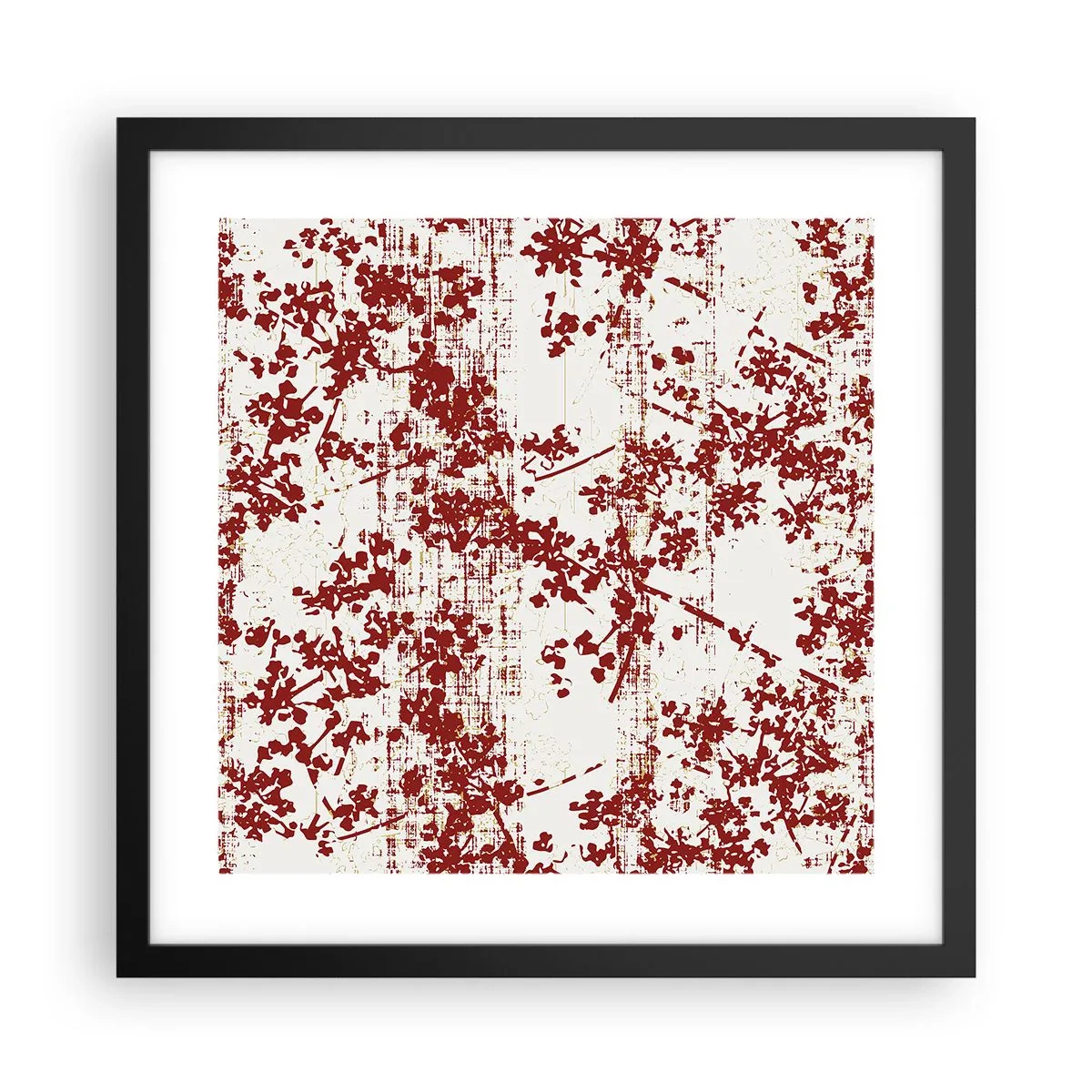 Affiche dans un cadre noir - Poster - Comme un calicot ancien - 40x40 cm