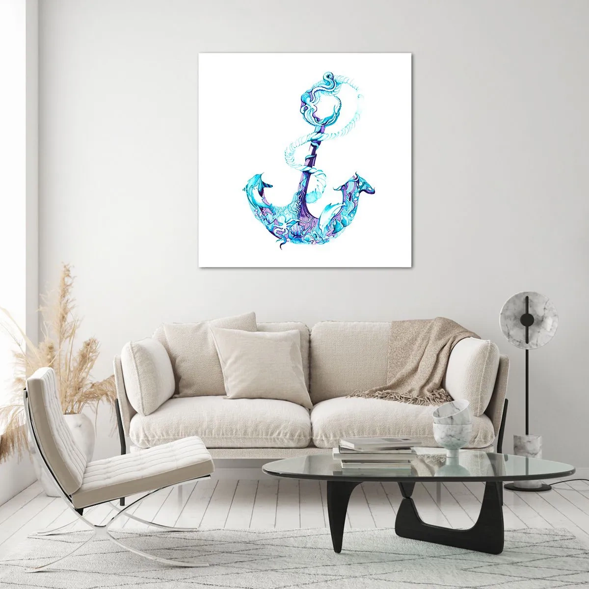 Impression sur verre - Image sur verre - Le confident des secrets de la mer - 70x70 cm