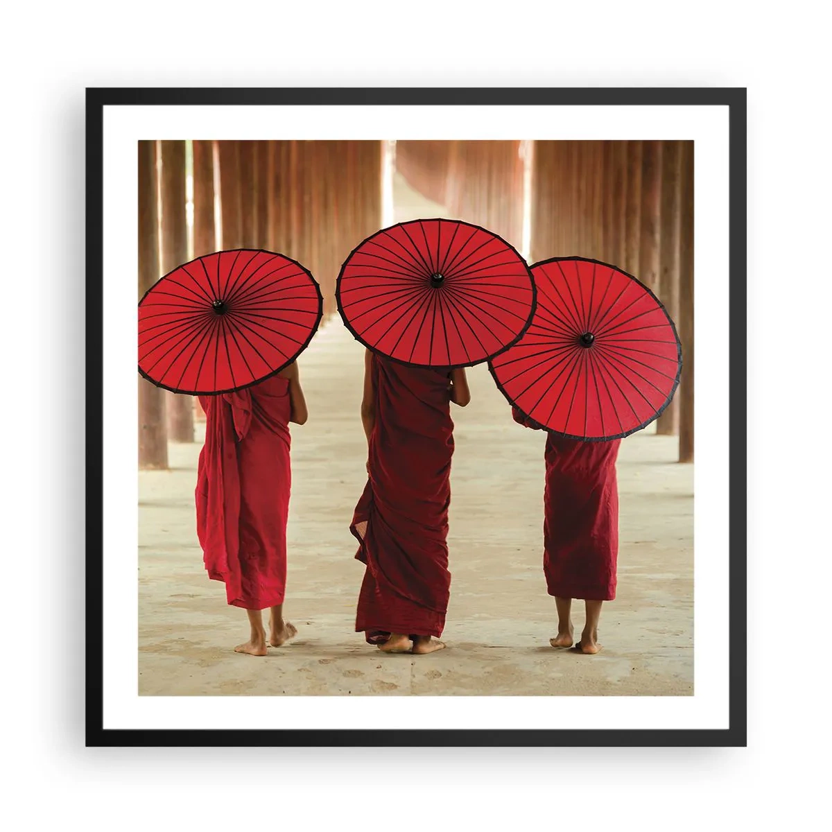 Affiche dans un cadre noir - Poster - Sur la route du pays pure - 60x60 cm