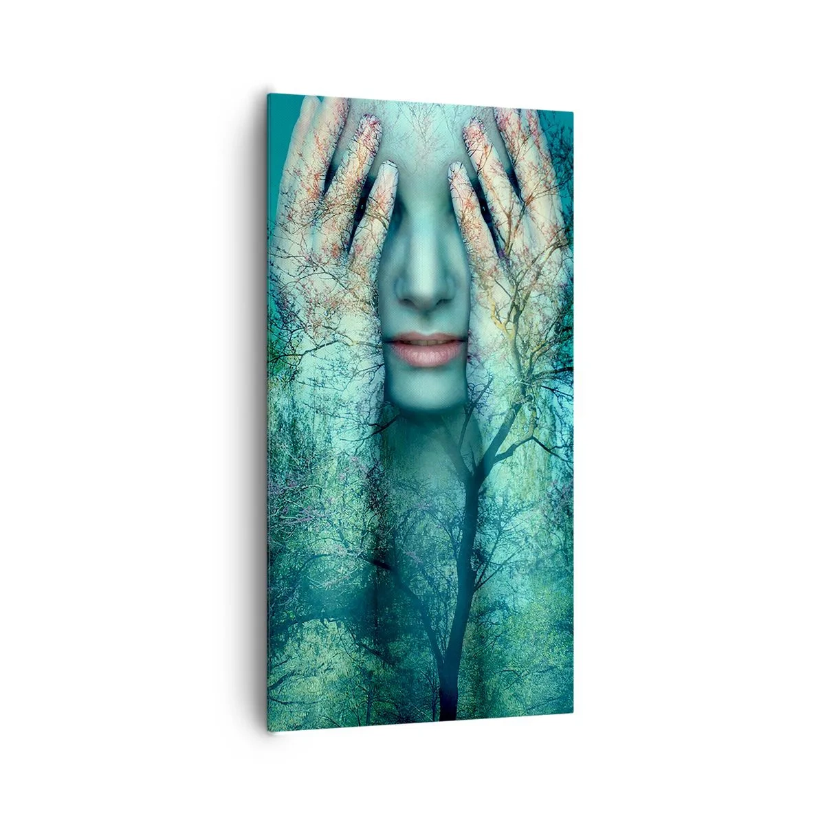 Impression sur toile - Image sur toile - immergé dans l'azur - 65x120 cm