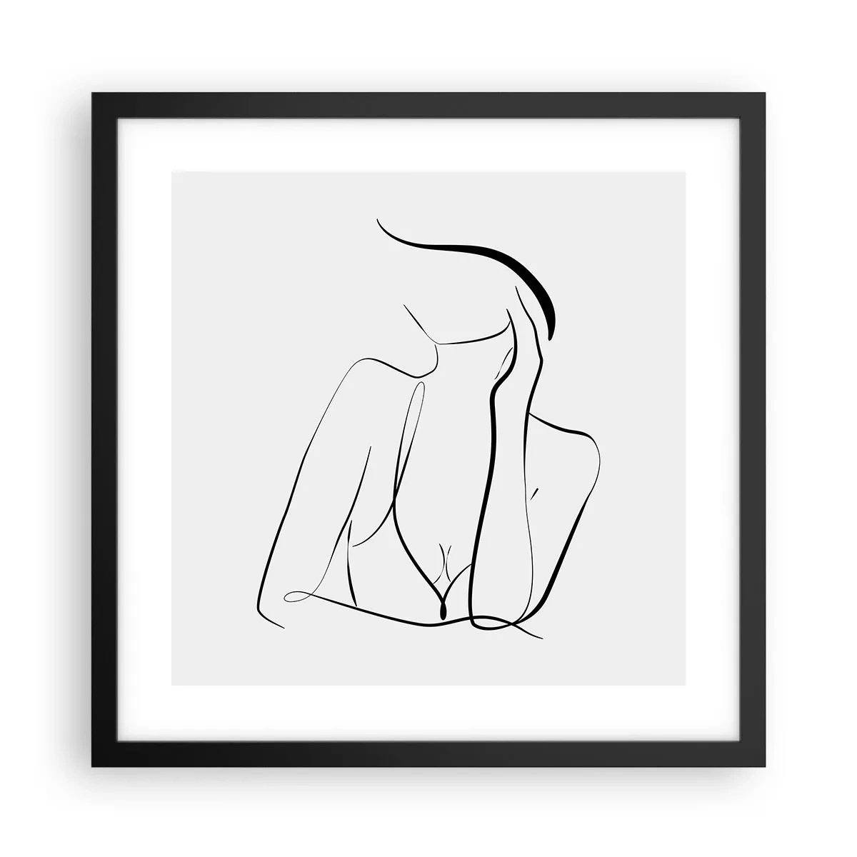 Affiche dans un cadre noir - Poster - Sur les vague d'un rêve - 40x40 cm