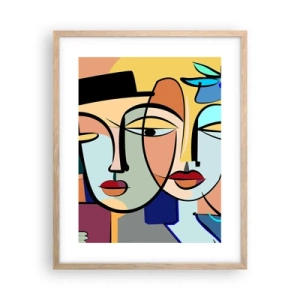Affiche dans un chêne clair - Poster - Le Rendez-vous de Picasso - 40x50 cm