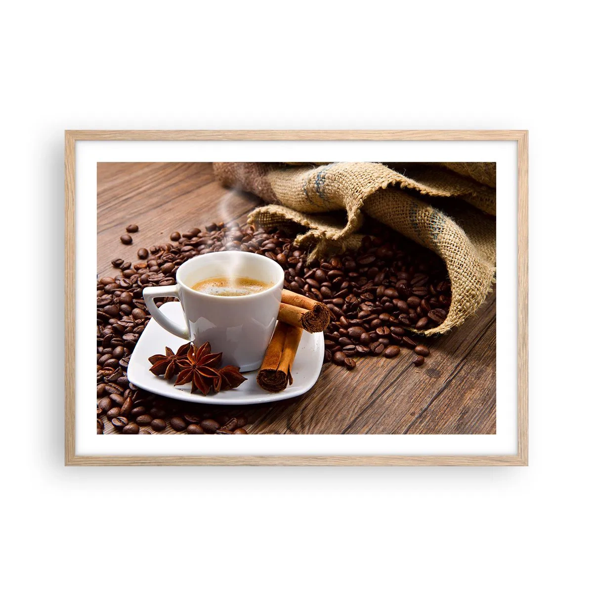 Affiche dans un chêne clair - Poster - Saveur et arôme épicés - 70x50 cm