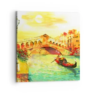 Impression sur toile - Image sur toile - Un pèlerinage d'amoureux - 70x70 cm